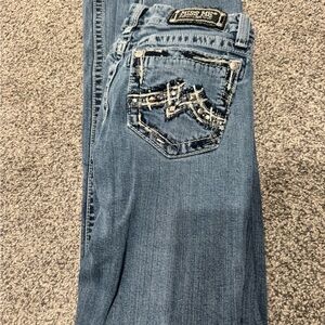 Miss Me Women's Distressed Blue Boot Cut Jeans